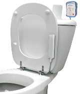 M2200-TP Toilet with Pad Sensor and Alarm Attached